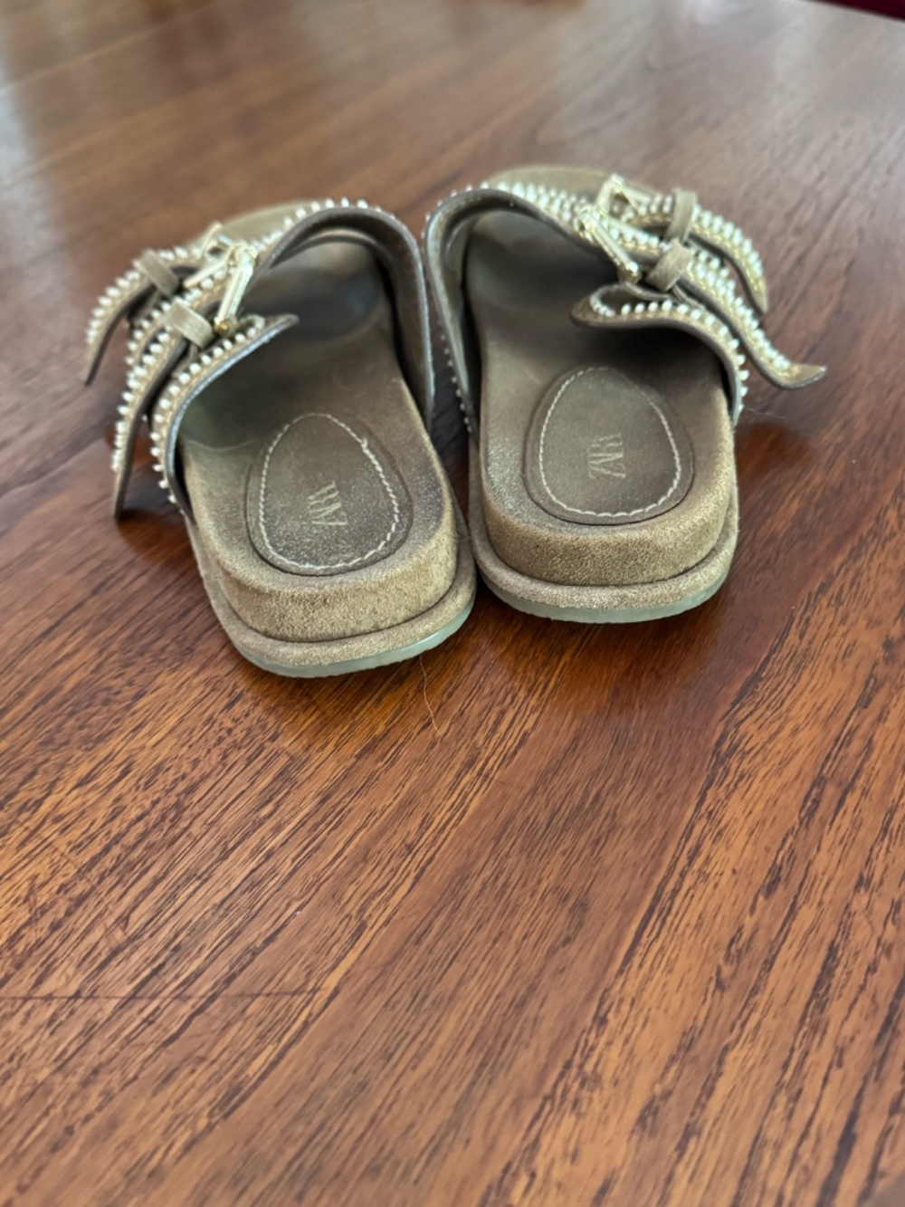 Beaded & Suede Slides - 39 - Picture 4 of 4